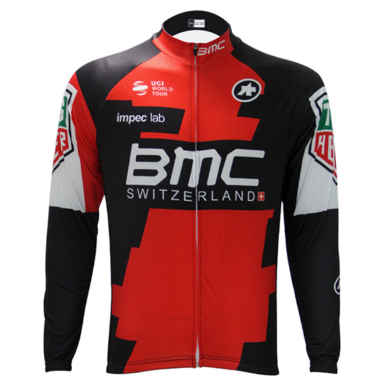 Maglia BMC Manica Lunga 2017 rosso e bianco - Clicca l'immagine per chiudere